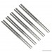 Happy Sales HSCS-SQP00 Square Stainless Steel Vacuum Chopsticks 5 Pairs - B003J4NF24